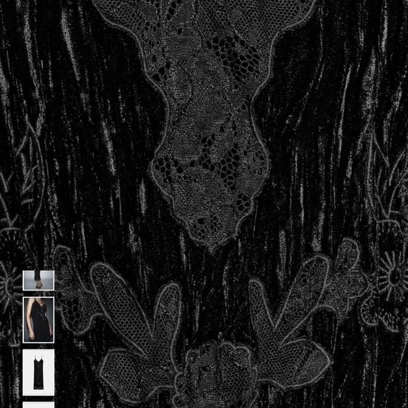 Zara Black Velvet Midi Dress - Picture 8 of 10